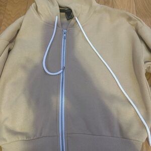 Forever 21 Tan Zip-Up Hoodie